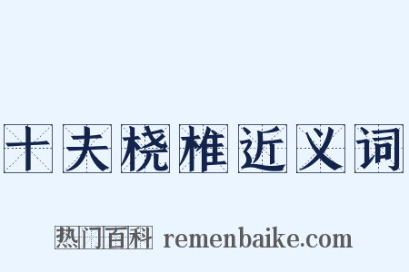 十夫桡椎近义词是什么意思的图片